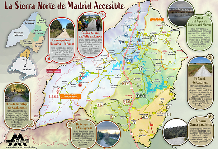 mapa sierra norte accesible