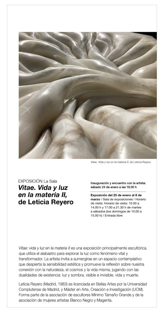 EXPOSICIÓN La Sala Vitae. Vida y luz en la materia lI, de Leticia Reyero- CCHSN 2 9007fbce 1568 4fda 9ff0 44a835f1a2a3