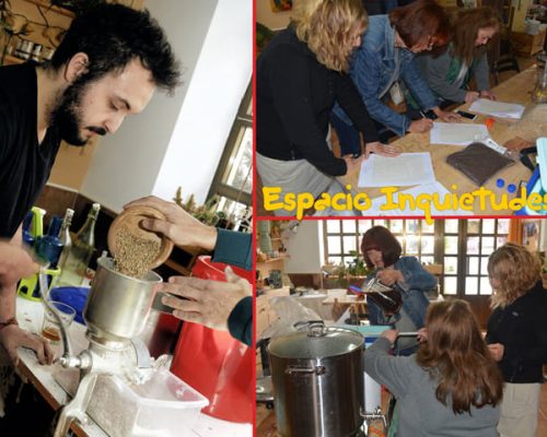 personas participando en un curso de cerveza artesanal en Espacio Inquietudes