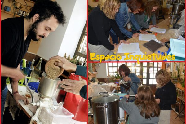 personas participando en un curso de cerveza artesanal en Espacio Inquietudes